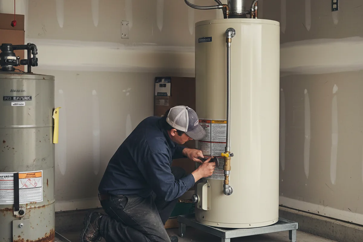 Water heater and shutoff valve replacement in Jarrettsville